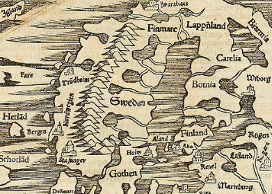 Kart over Skandinavia middelalder